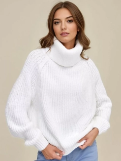 Женский вязаный свитер оверсайз, джемпер