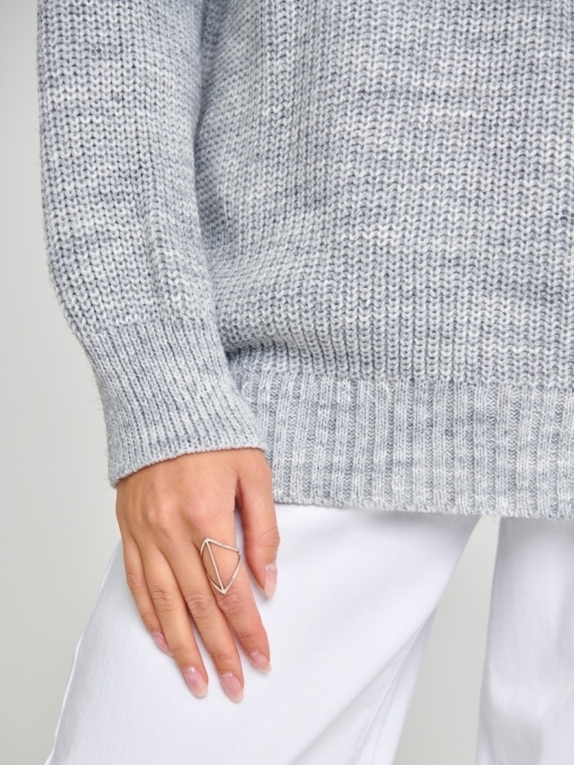 Женский вязаный свитер оверсайз, джемпер